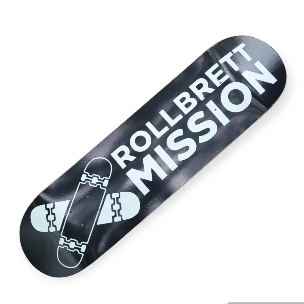 Rollbrett Mission Black Logo Deep Concave Deck