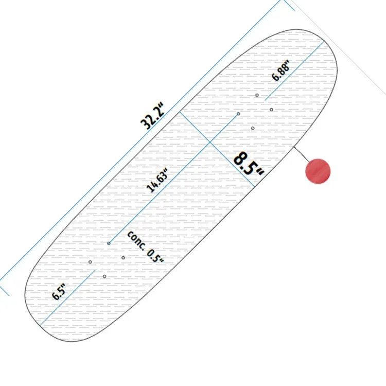 Rollbrett Mission Classic Logo Eggshape Deck 8.5"