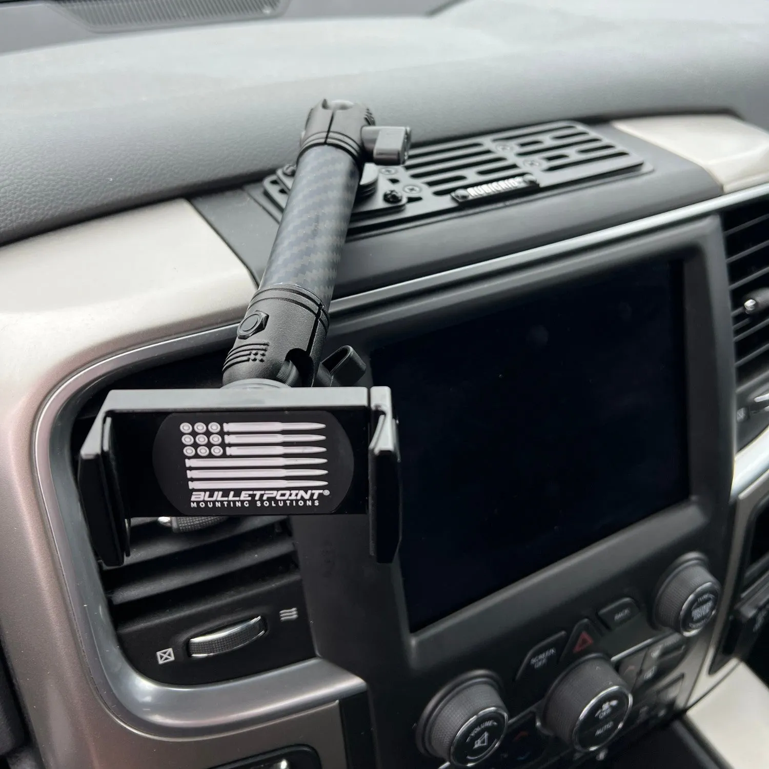 RubiGrid® 2013-2018 RAM Truck & 2019  RAM 1500 Classic Phone Holder Multi-Device Dash Mount