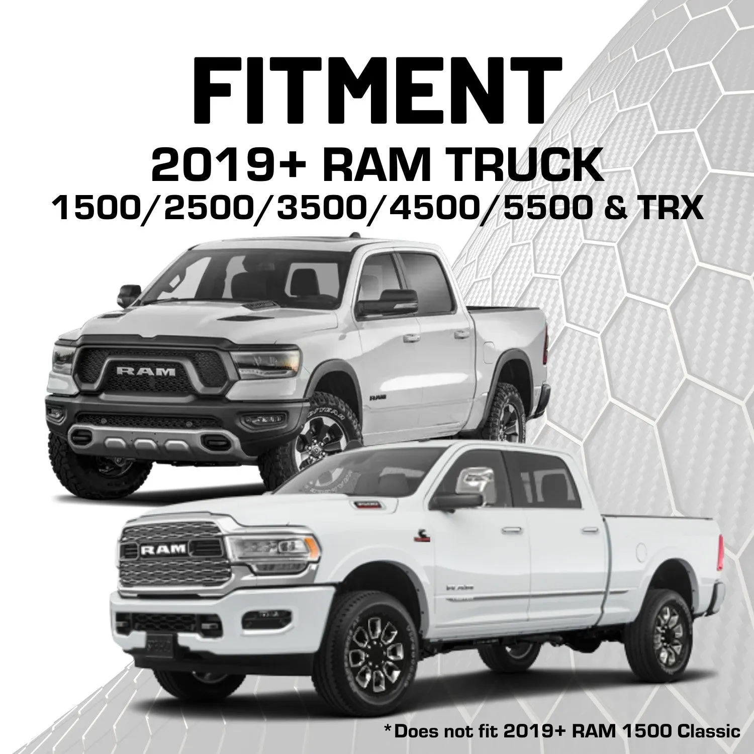 RubiGrid® V2 2019  RAM Truck 1500/2500/3500/4500/5500   TRX Dash Mount