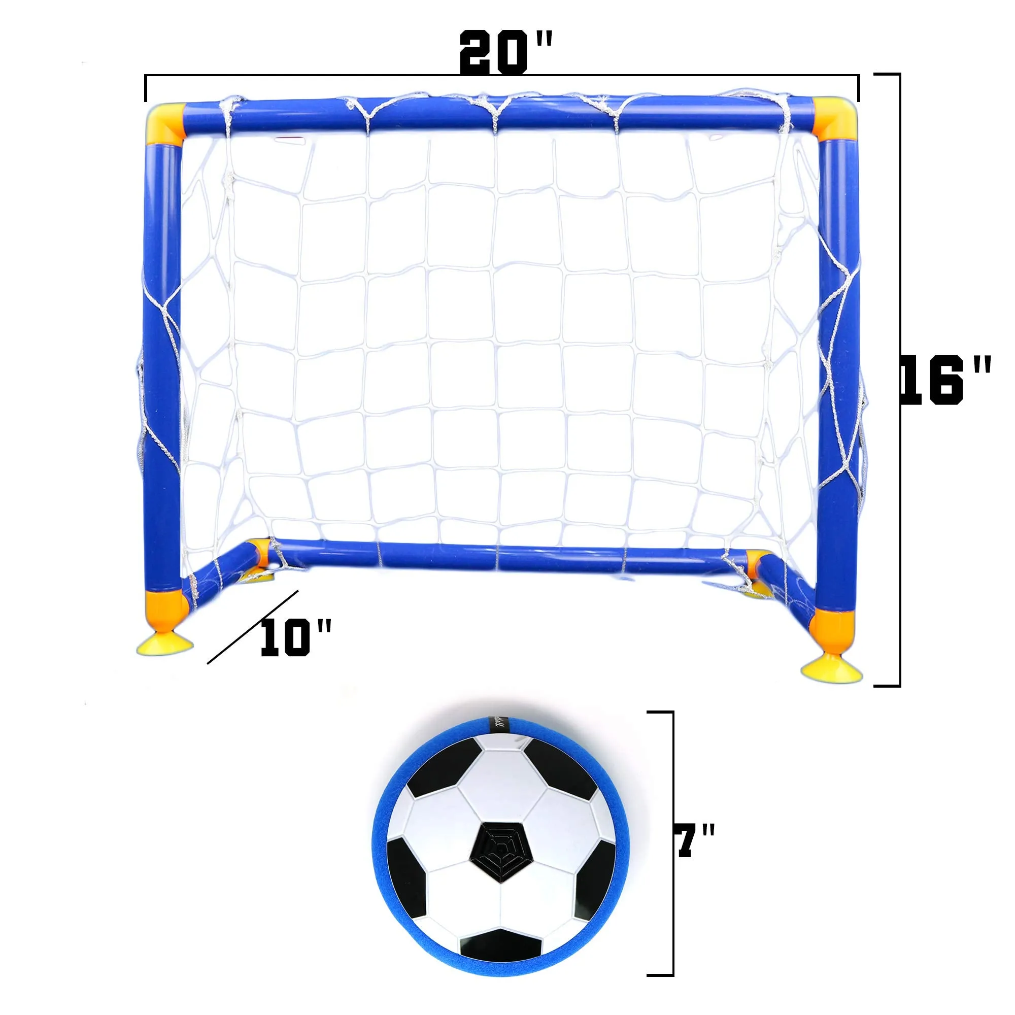 Soccer Game Indoor Sports Hover Soccer Ball with Goal Game - 1 Set