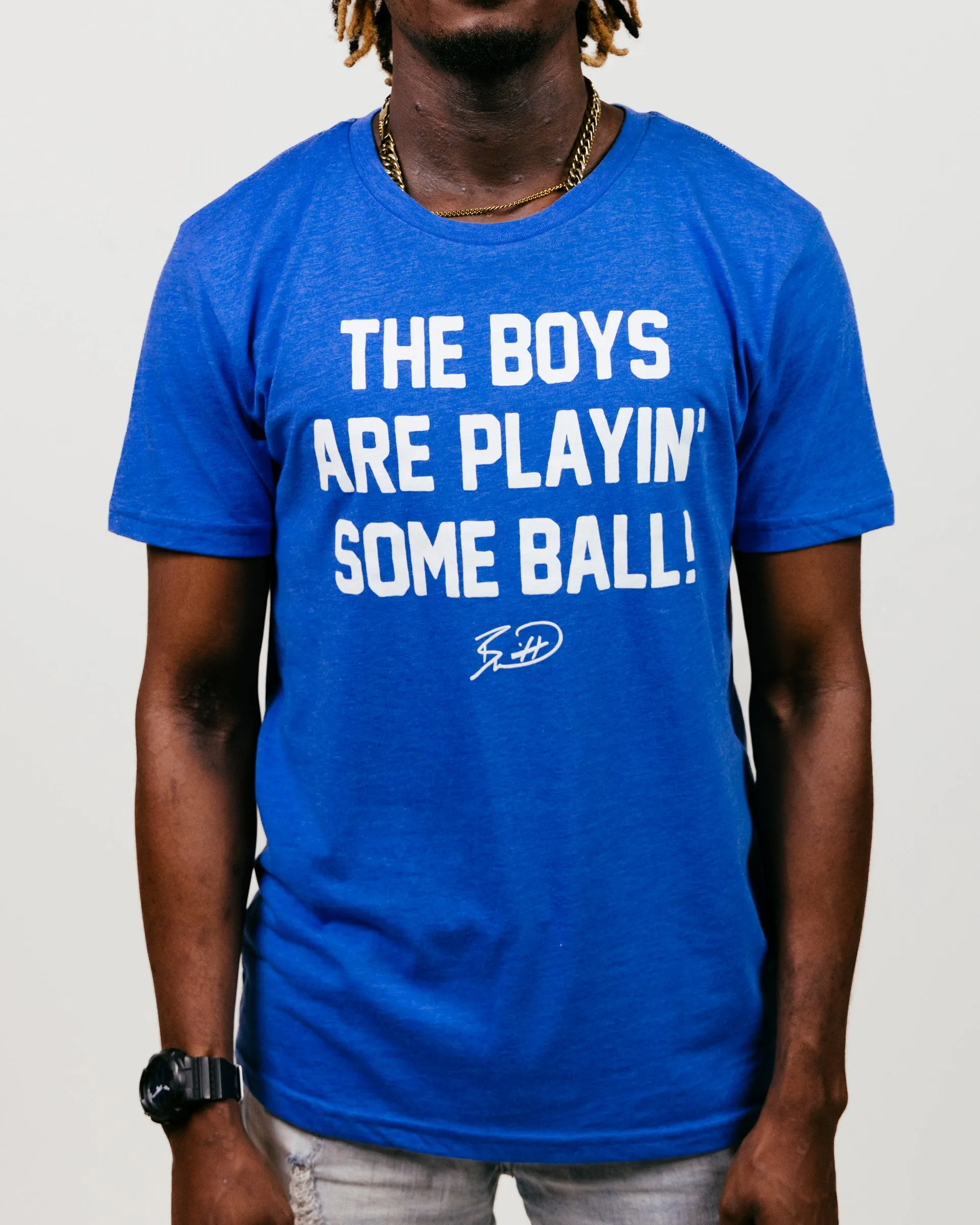 The Boys Are Playin' Ball Royal T-Shirt