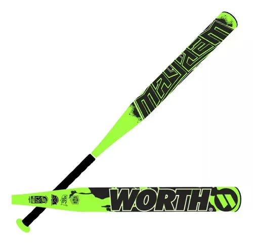 Worth Mayhem Alloy Softball Bat - 2 1/4" 34" -8